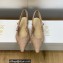 Dior J'Adior Slingback Ballerina Flats Nude in Embroidered with Camel-Colored Saint-Gall Motif 2023