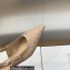 Dior J'Adior Slingback Ballerina Flats Nude in Embroidered with Camel-Colored Saint-Gall Motif 2023
