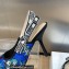 Dior Heel 9.5cm J'Adior Slingback Pumps in Cobalt Blue Multicolor Embroidered Cotton with Toile de Jouy Voyage Motif 2023