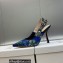 Dior Heel 9.5cm J'Adior Slingback Pumps in Cobalt Blue Multicolor Embroidered Cotton with Toile de Jouy Voyage Motif 2023
