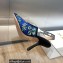 Dior Heel 9.5cm J'Adior Slingback Pumps in Cobalt Blue Multicolor Embroidered Cotton with Toile de Jouy Voyage Motif 2023