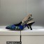 Dior Heel 6.5cm J'Adior Slingback Pumps in Cobalt Blue Multicolor Embroidered Cotton with Toile de Jouy Voyage Motif 2023