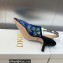 Dior Heel 6.5cm J'Adior Slingback Pumps in Cobalt Blue Multicolor Embroidered Cotton with Toile de Jouy Voyage Motif 2023