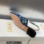 Dior J'Adior Slingback Ballerina Flats in Cobalt Blue Multicolor Embroidered Cotton with Toile de Jouy Voyage Motif 2023