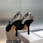 Dior Heel 9.5cm J'Adior Slingback Pumps in Black Embroidered with Camel-Colored Saint-Gall Motif 2023