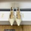 Dior J'Adior Slingback Ballerina Flats in White Embroidered with Camel-Colored Saint-Gall Motif 2023
