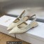 Dior J'Adior Slingback Ballerina Flats in White Embroidered with Camel-Colored Saint-Gall Motif 2023
