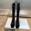Dior Heel 3cm Naughtily-D High Boots in Black Transparent Mesh and Suede Embroidered with Dior Roses Motif 2023