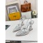 Fendi First rhinestone high-heeled slingbacks Silver 2023