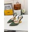 Fendi First rhinestone high-heeled slingbacks Green 2023