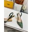 Fendi First rhinestone high-heeled slingbacks Green 2023