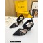 Fendi Colibrì mesh high-heeled slingbacks with floral embroidery Black 2023