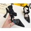Fendi Colibrì mesh high-heeled slingbacks with floral embroidery Black 2023