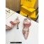 Fendi Colibrì mesh high-heeled slingbacks with floral embroidery Pink 2023