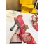 Fendi Colibrì mesh high-heeled slingbacks with floral embroidery Red 2023
