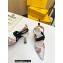 Fendi Colibrì mesh high-heeled slingbacks with floral embroidery White/Black 2023