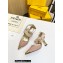 Fendi Colibrì Pink mesh high-heeled slingbacks with a metal toe cap 2023