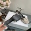 Celine Heel 4.5cm THIN LEATHER STRAPS TRIOMPHE Sandals In Calfskin Creamy 2023