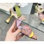 Fendi Heel 8cm Colibrì mesh high-heeled slingbacks Pink/Yellow/Green 2023