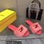 Fendi Baguette mink slides Deep Pink 2023