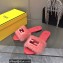Fendi Baguette mink slides Deep Pink 2023