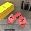 Fendi Baguette mink slides Deep Pink 2023