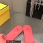 Fendi Baguette mink slides Deep Pink 2023