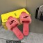 Fendi Baguette mink slides Deep Pink 2023