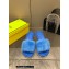 Fendi Sculptural heel Baguette mink slides Blue 2023