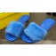 Fendi Sculptural heel Baguette mink slides Blue 2023