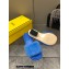 Fendi Sculptural heel Baguette mink slides Blue 2023