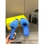 Fendi Sculptural heel Baguette mink slides Blue 2023