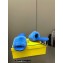 Fendi Sculptural heel Baguette mink slides Blue 2023