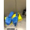 Fendi Sculptural heel Baguette mink slides Blue 2023