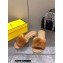 Fendi Sculptural heel Baguette mink slides Brown 2023