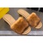Fendi Sculptural heel Baguette mink slides Brown 2023