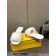 Fendi Sculptural heel Baguette mink slides White 2023