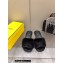 Fendi Sculptural heel Baguette mink slides Black 2023