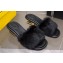 Fendi Sculptural heel Baguette mink slides Black 2023