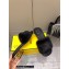 Fendi Sculptural heel Baguette mink slides Black 2023