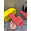 Fendi Sculptural heel Baguette mink slides Red 2023