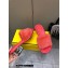 Fendi Sculptural heel Baguette mink slides Red 2023