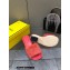 Fendi Sculptural heel Baguette mink slides Red 2023