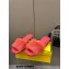Fendi Sculptural heel Baguette mink slides Red 2023
