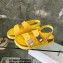 DIOR by BIRKENSTOCK Milano Women/Men Sandals in Nubuck Calfskin Yellow 2023