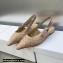 Dior J'Adior Slingback Ballerina Flats in Nude Transparent Mesh Embroidered with D-Lace Macramé Motif 2023