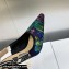 Dior Heel 9.5cm J'Adior Slingback Pumps in Purple Multicolor Embroidered Cotton with Toile de Jouy Voyage Motif 2023
