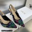 Dior Heel 6.5cm J'Adior Slingback Pumps in Purple Multicolor Embroidered Cotton with Toile de Jouy Voyage Motif 2023