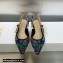 Dior J'Adior Slingback Ballerina Flats in Purple Multicolor Embroidered Cotton with Toile de Jouy Voyage Motif 2023