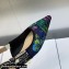 Dior J'Adior Slingback Ballerina Flats in Purple Multicolor Embroidered Cotton with Toile de Jouy Voyage Motif 2023